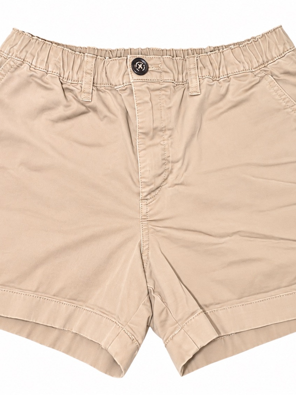 chubbies Beige Elastic-Waist Flat Front Shorts